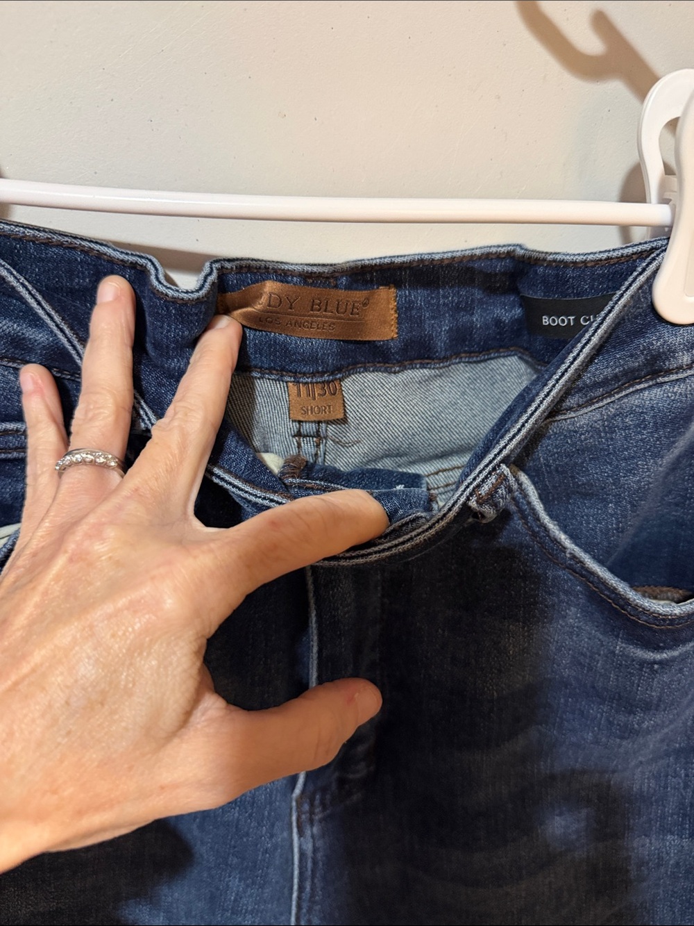 SHORT Judy Blue Indigo Bootcut Jeans - Picture 2 of 3